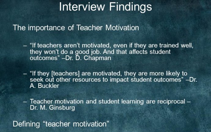 Importance of teacher motivation